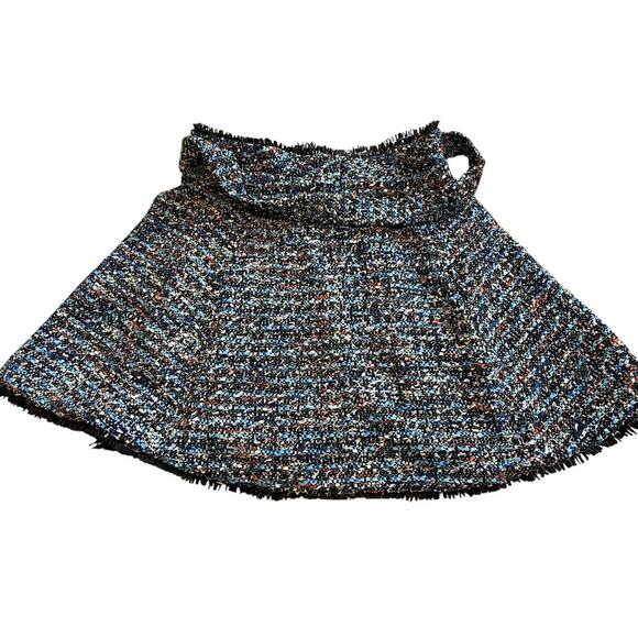 Lovers + Friends Aiden Blue Multi Tweed Belted Mini Skirt Medium - Picture 15 of 15